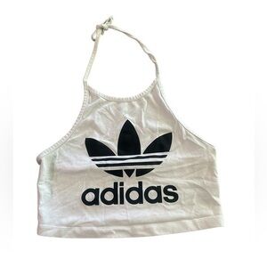 Adidas Workout Halter Top - Womens Size Small - White and Black